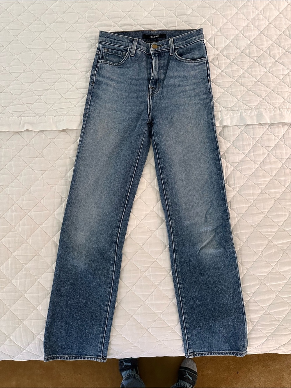 J Brand Women’s Jules Straight Leg Jeans in Medium Blue Wash
